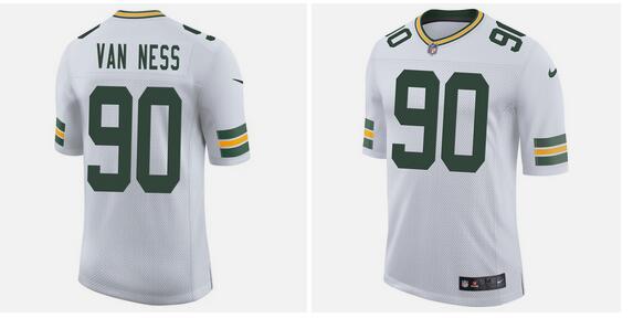 2023 Men Green Bay Packers #90 Lukas Van Ness Nike white Alternate Game NFL Jersey